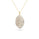 2.67 Cts White Diamond Necklace in 14K Yellow Gold