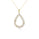 1.93 Cts White Diamond Necklace in 14K Yellow Gold