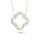 1.41 Cts White Diamond Necklace in 14K Yellow Gold