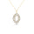 2.59 Cts White Diamond Necklace in 14K Yellow Gold
