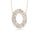 4.07 Cts White Diamond Necklace in 14K Yellow Gold