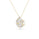 1.24 Cts White Diamond Necklace in 14K Yellow Gold