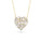 2.64 Cts White Diamond Necklace in 14K Yellow Gold