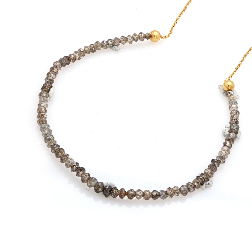 7.65 Cts Brown Diamond Necklace in 14K Yellow Gold