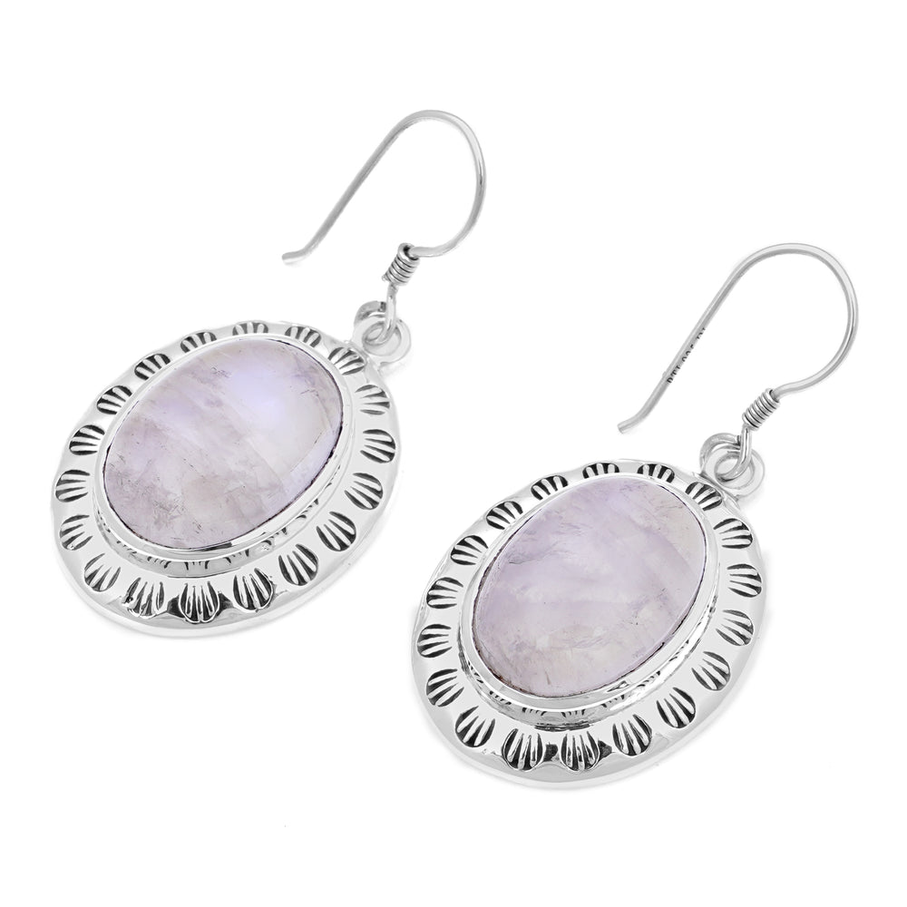 25.95 Cts Rainbow Moonstone Earring in 925