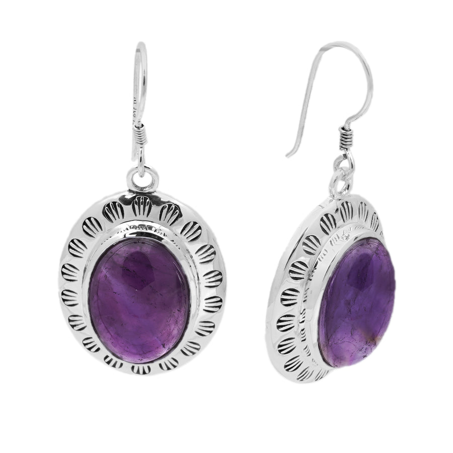 20.75 Cts African Amethyst Earring in 925