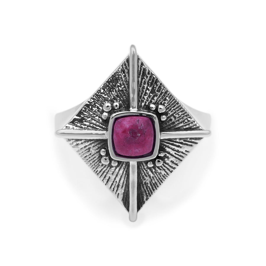 1.30 Cts Thulite Ring in 925
