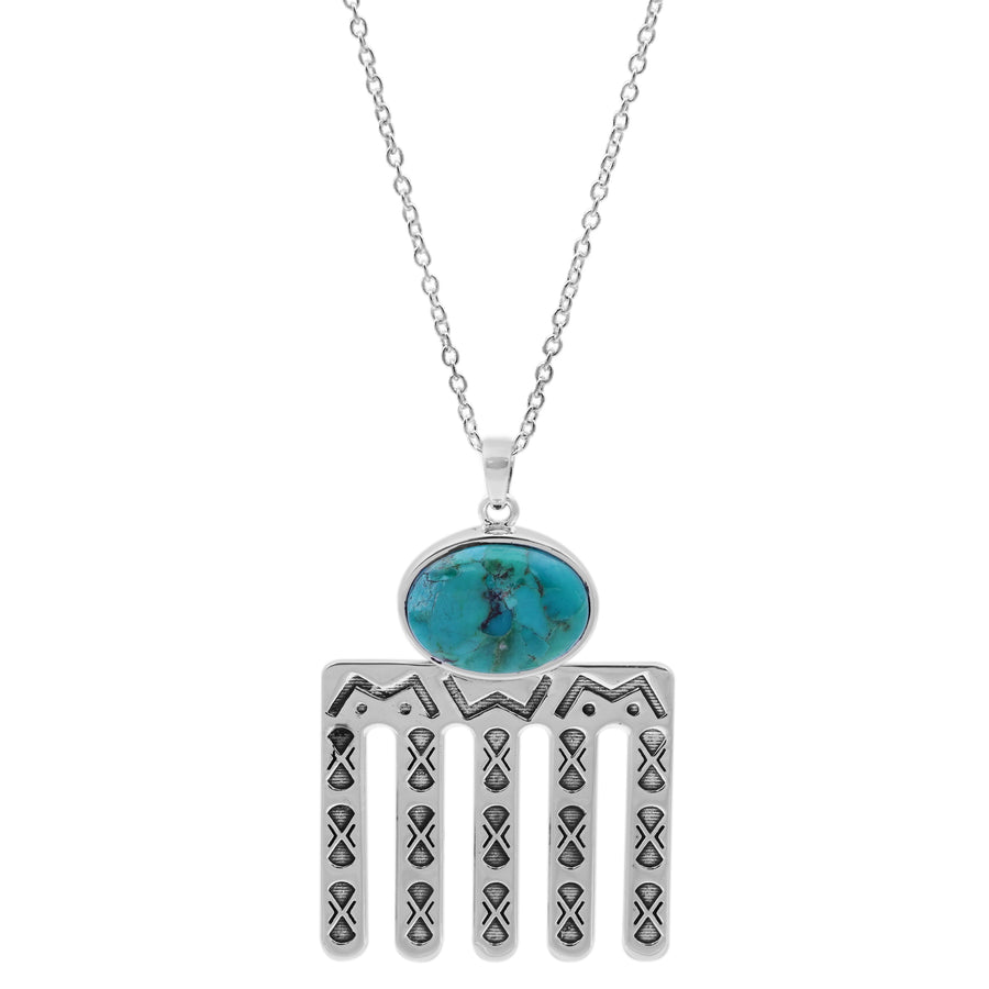 9.40 Cts Turquoise Pendant in 925