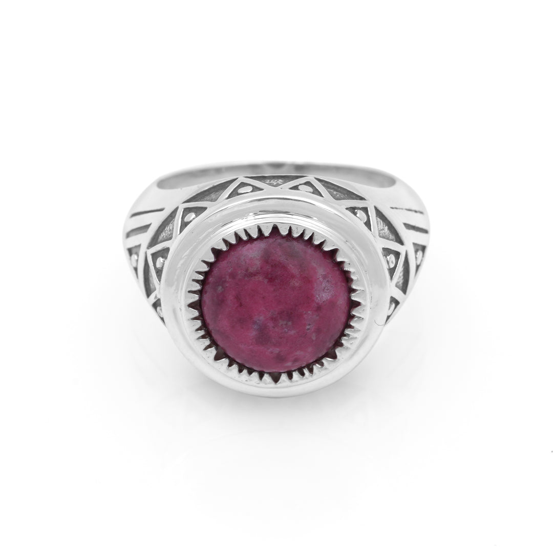 5.56 Cts Thulite Ring in 925