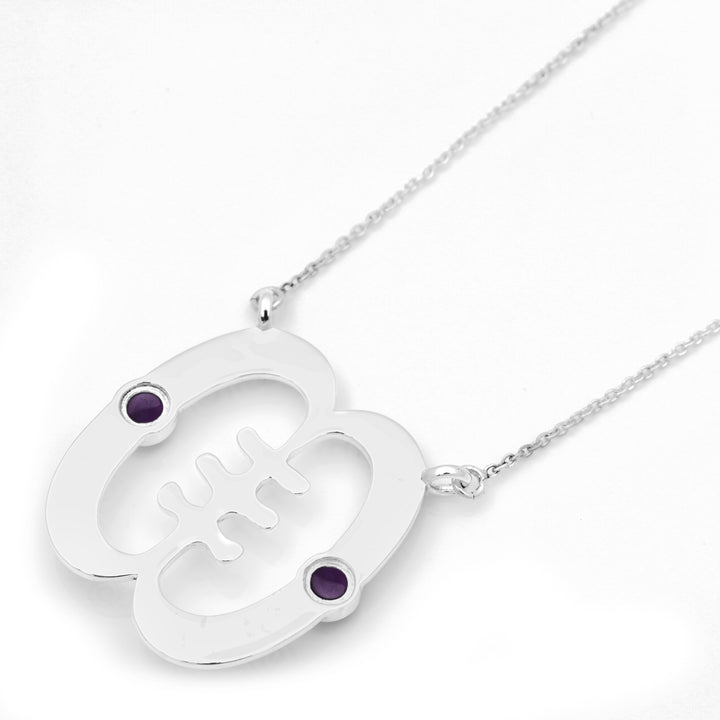 1.70 Cts African Amethyst Necklace in 925