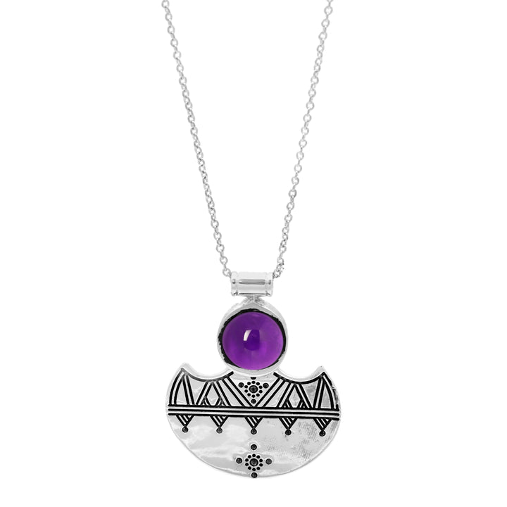 4.45 Cts African Amethyst Pendant in 925