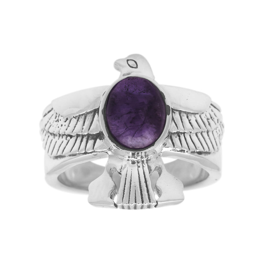 3.80 Cts African Amethyst Ring in 925