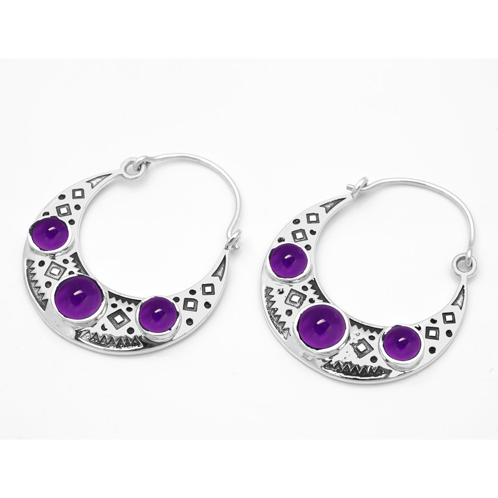 11.40 Cts African Amethyst Earring in 925