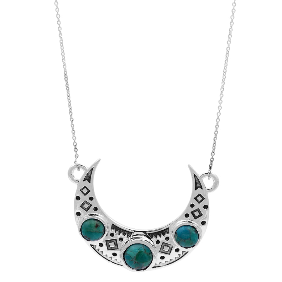 7.75 Cts Turquoise Necklace in 925