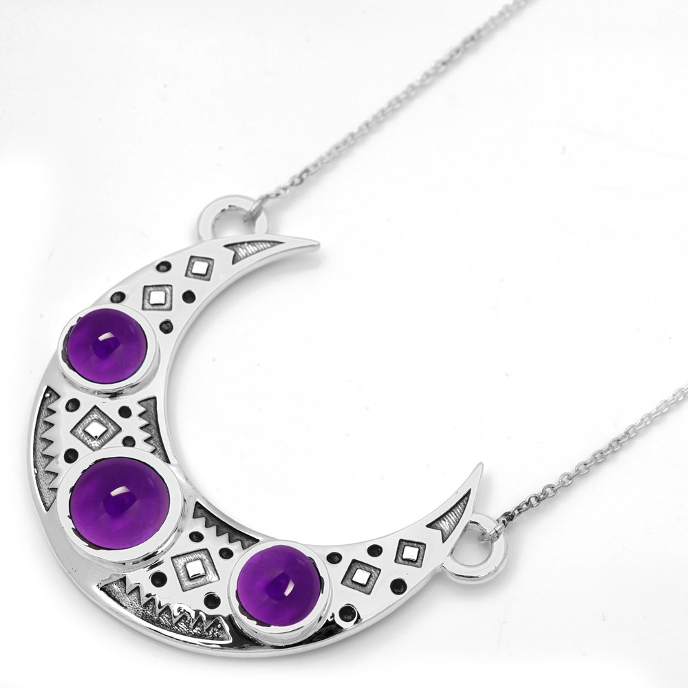 7.75 Cts African Amethyst Necklace in 925