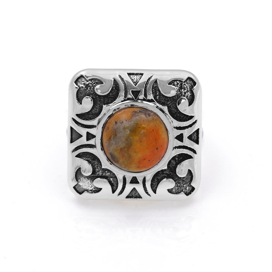 4.15 Cts Bumble Bee Jasper Ring in 925