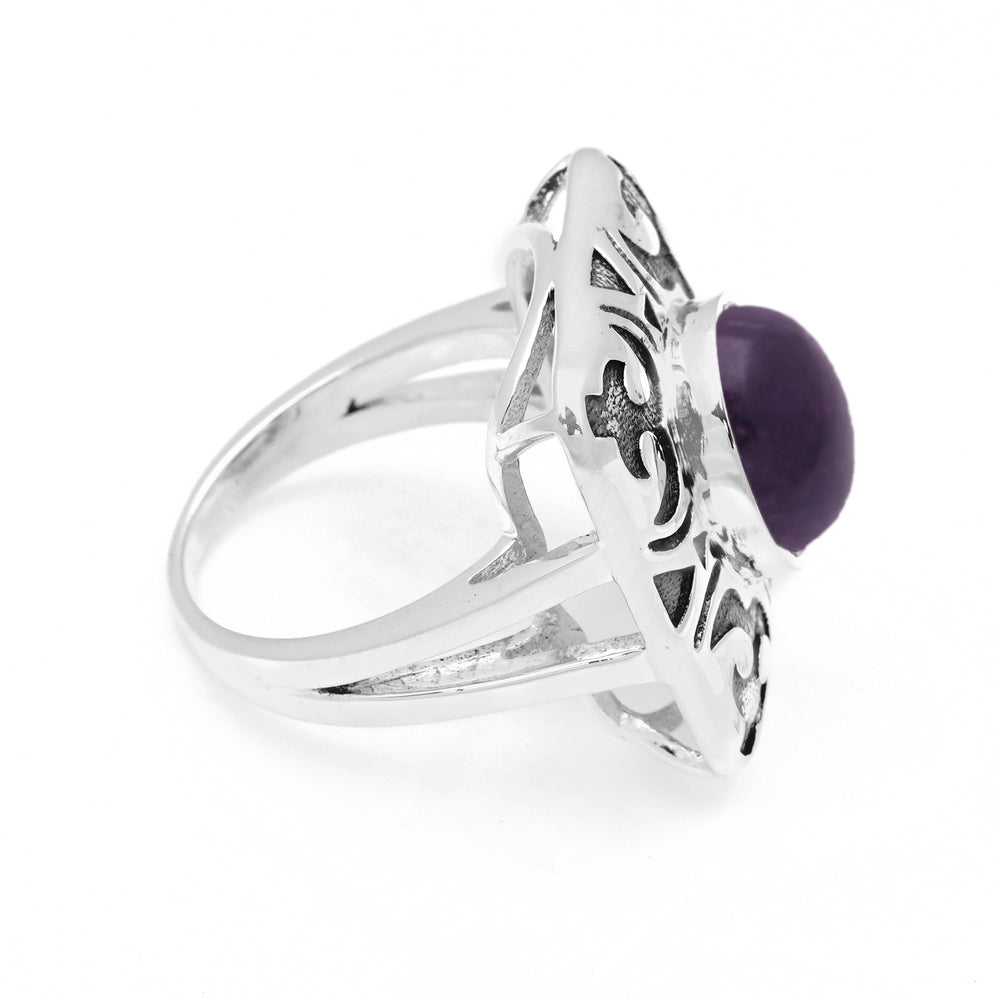 4.45 Cts African Amethyst Ring in 925