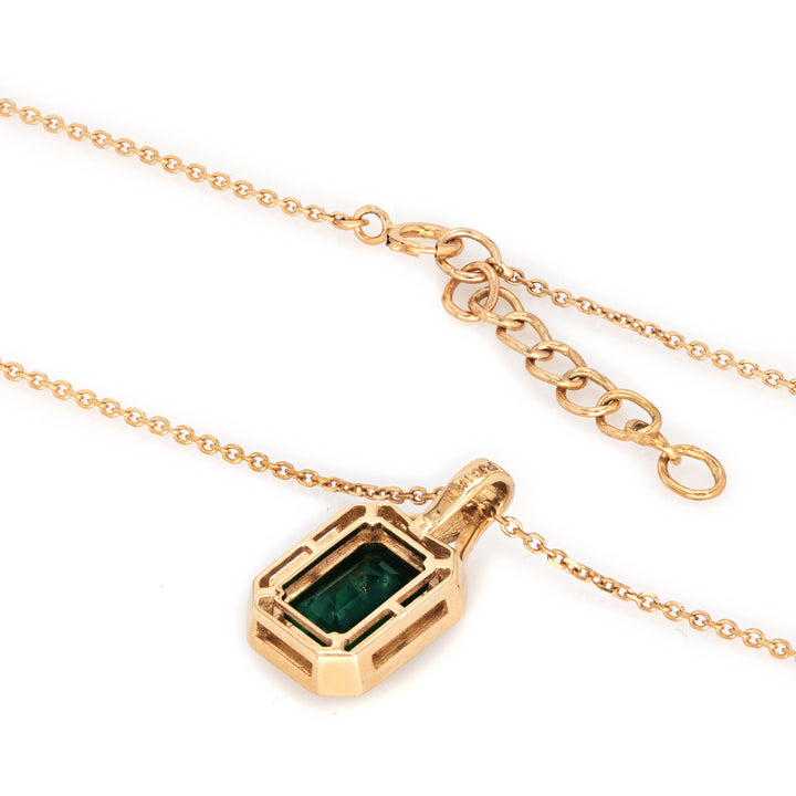 1.94 Cts Emerald Pendant in 14K Yellow Gold