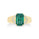 2.31 Cts Emerald and White Diamond Ring in 14K Yellow Gold