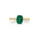 1.3 Cts Emerald and White Diamond Ring in 14K Yellow Gold