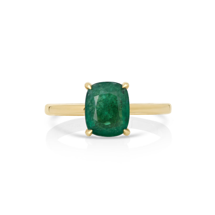 1.68 Cts Emerald Ring in 14K Yellow Gold