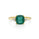 2.18 Cts Emerald and White Diamond Ring in 14K Yellow Gold