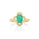 1.4 Cts Emerald and White Diamond Ring in 14K Yellow Gold