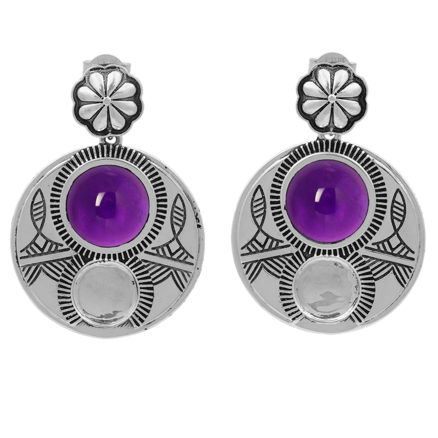 5.65 Cts African Amethyst Earring in 925