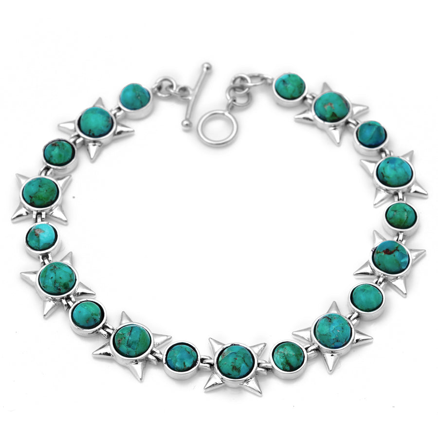 23.05 Cts Turquoise Bracelet in 925