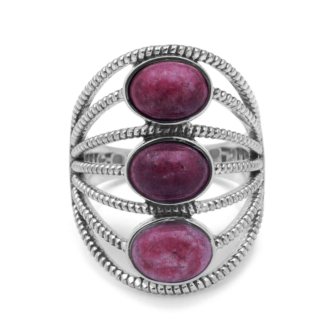 5.05 Cts Thulite Ring in 925