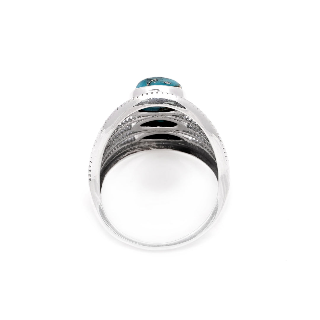 5.05 Cts Turquoise Ring in 925