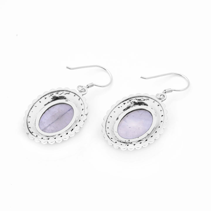 20.55 Cts Rainbow Moonstone Earring in 925