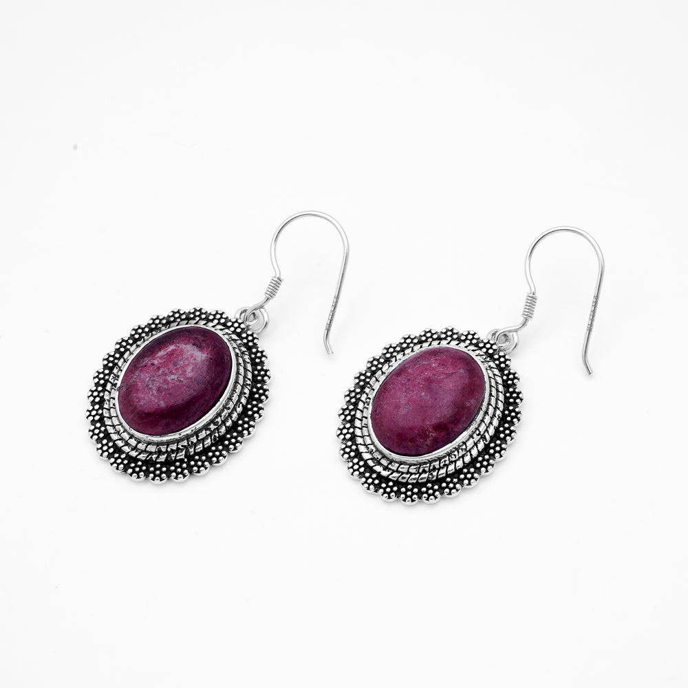 16.50 Cts Thulite Earring in 925