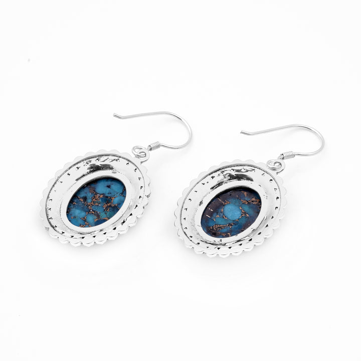 12.40 Cts Turquoise Earring in 925
