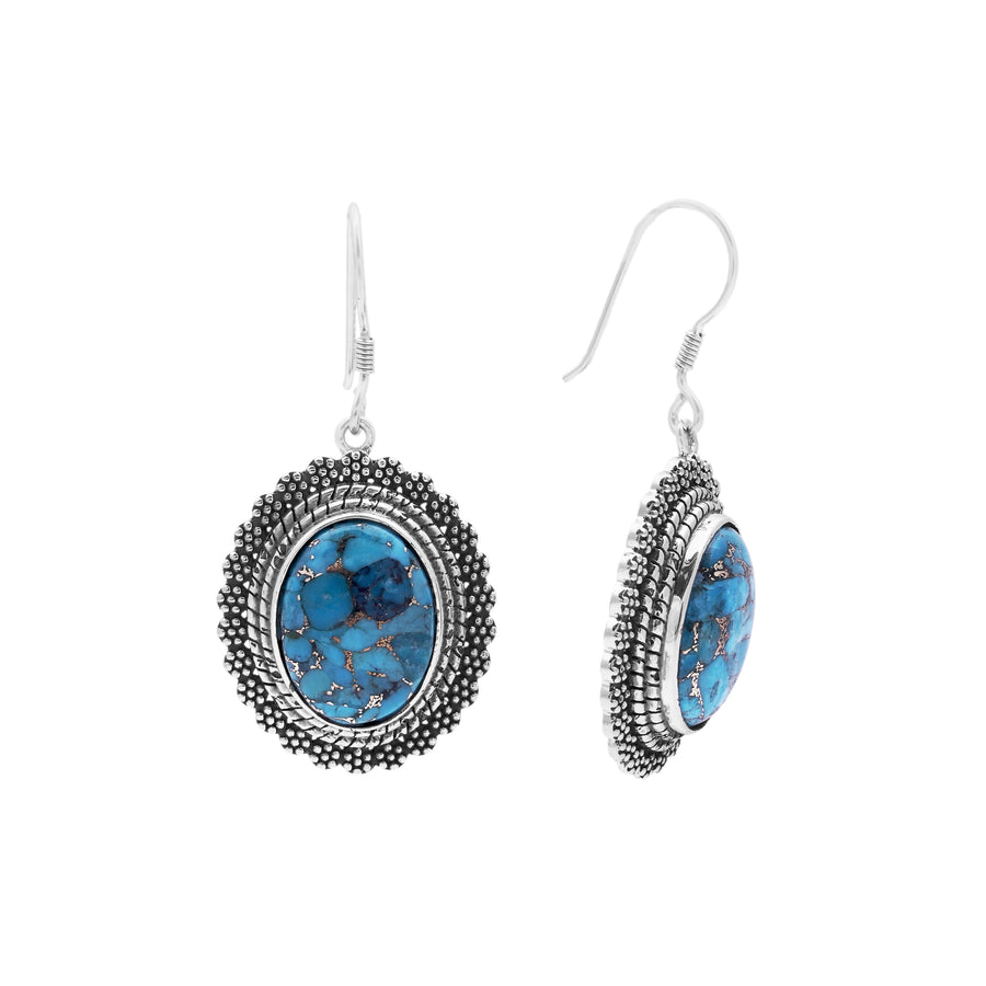 12.40 Cts Turquoise Earring in 925