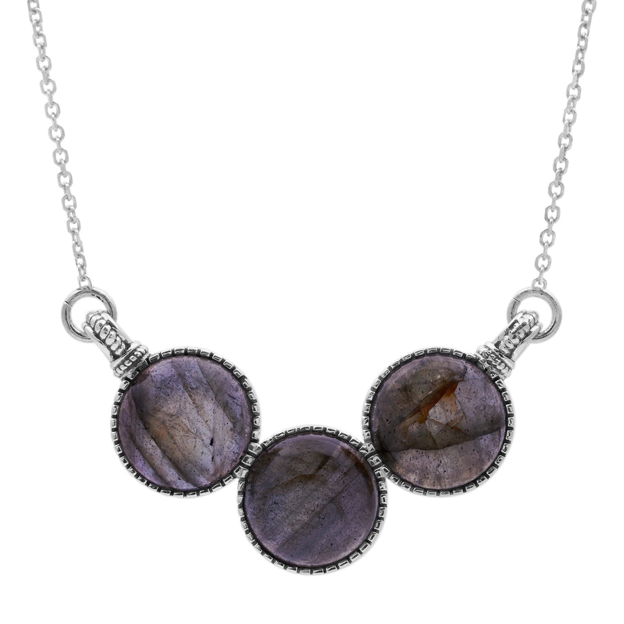 21.25 Cts Labradorite Necklace in 925