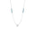 0.73 Cts Blue Diamond Necklace in 14K White Gold
