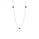 0.9 Cts Blue Diamond Necklace in 14K White Gold