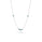 0.42 Cts Blue Diamond Necklace in 14K White Gold