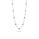 1.36 Cts Blue Diamond Necklace in 14K White Gold