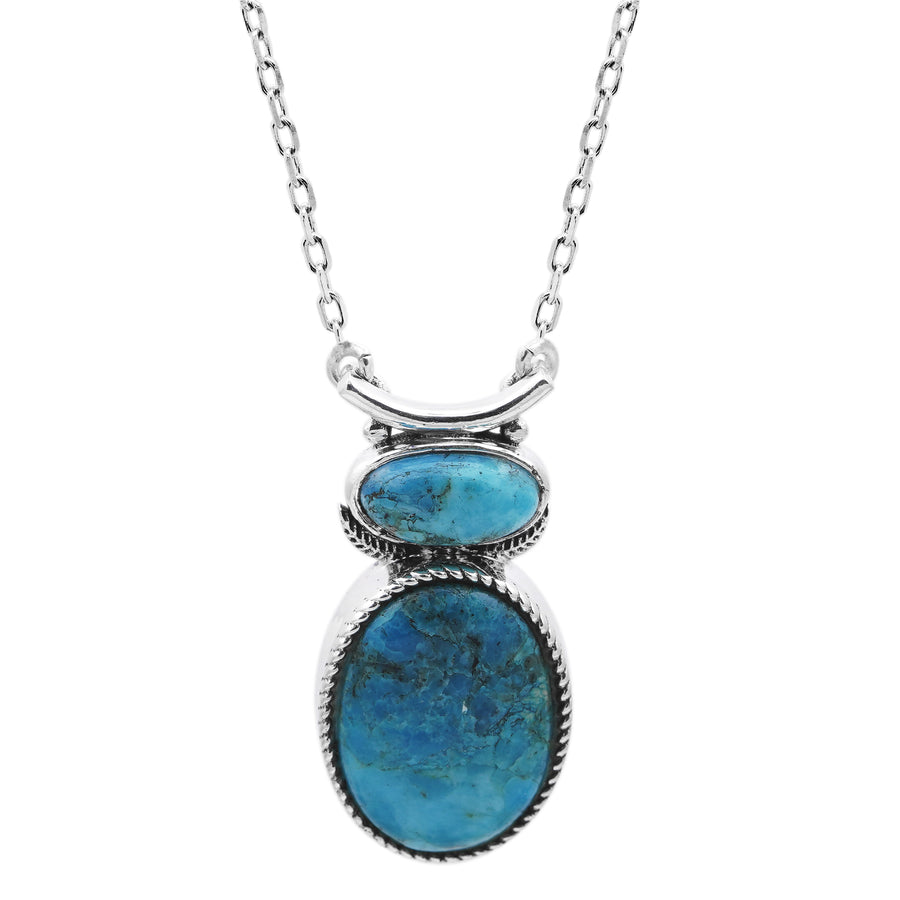 6.86 Ctw Turquoise Necklace in 925
