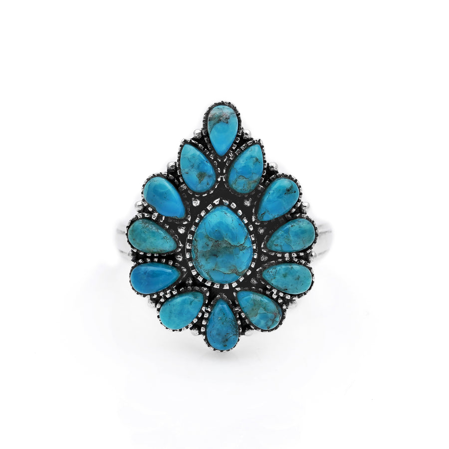 4.55 Ctw Turquoise Ring in 925