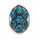 8.7 Ctw Turquoise Ring in 925