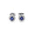 0.71 Cts GF Blue Sapphire and White Diamond Earring in 14K White Gold