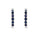 5.10 Cts Blue Sapphire Hoop Earring In 925 Sterling Silver
