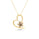 0.55 Cts Brown Diamond and White Diamond Pendant in 14K Yellow Gold