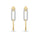 0.53 Cts White Diamond Earring in 14K Two Tone