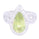 3.05 Cts Sphene and White Diamond Ring in 14K White Gold