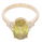 4.83 Cts Sphene and White Diamond Ring in 14K Yellow Gold