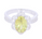 2.67 Cts Sphene and White Diamond Ring in 14K White Gold